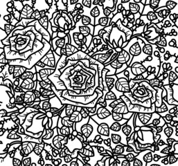 Seamless rose pattern.