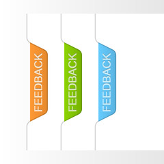 Feedback labels. Vector illustration