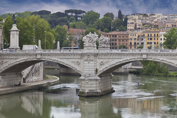 Fototapeta na wymiar Rzym, Vittorio most, częściowy widok