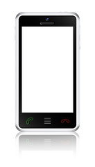 Touchscreen smartphone concept. Vector illustration