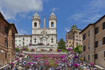 Naklejka premium Rzym, piazza d Spagna, widok