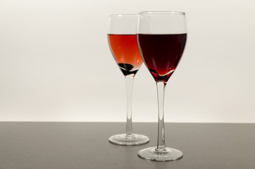 Two wine glasses