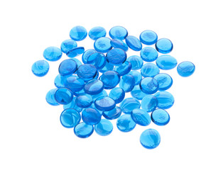 Blue glass beads