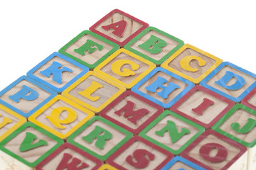 Wooned cubes alphabet