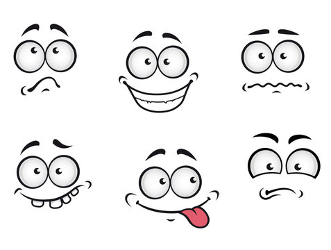 Cartoon emotions faces