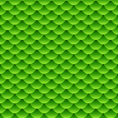 Seamless small green fish scale pattern - 41273536