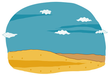 blue sky and landscape