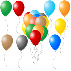 Balloon vector isolated on white vector