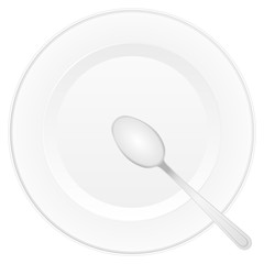 spoon and plate