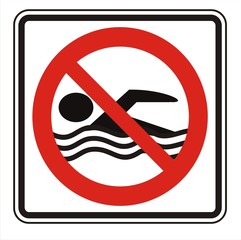 zakaz kąpieli, pływania - obrazy, fototapety, plakaty