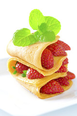 Strawberry crepe