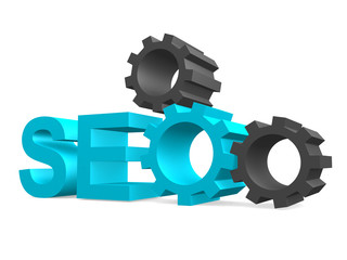 SEO - Search Engine symbol with gears
