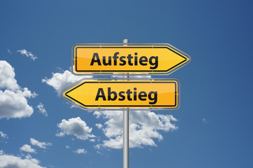 Aufstieg oder Abstieg