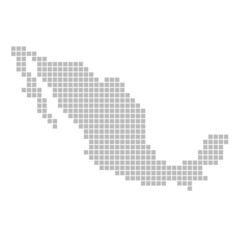 Fototapeta na wymiar Pixelkarte - Mexiko