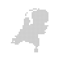Fototapeta na wymiar Pixel Map - Holandia