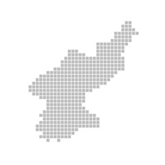 Fototapeta na wymiar Pixelkarte - Nordkorea