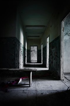 Abandoned corridor in pripyat school 2012