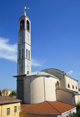 Fototapeta premium Catholic church in the center of Shkodra, Albania