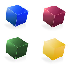 bunte Würfelkollektion