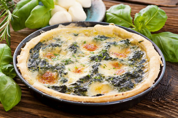 Quiche mit Mozzarella