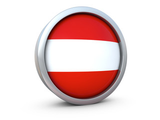 Austria flag icon 3d render