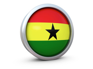 ghana flag icon 3d render