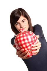 adolescente con salvadanaio