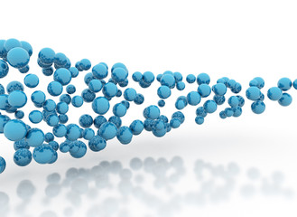 Abstract blue spheres