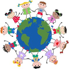 mixed ethnic children around the planet