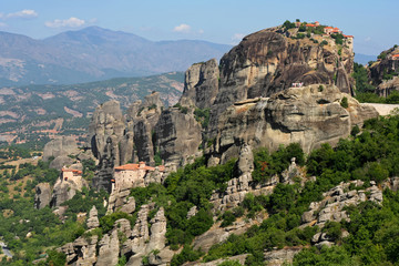beautiful Meteora rock monastery in Greece