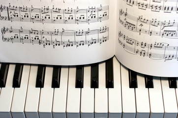 Piano, teclado, partitura