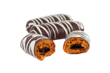 chocolate biscuit isolated