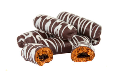 chocolate biscuit isolated