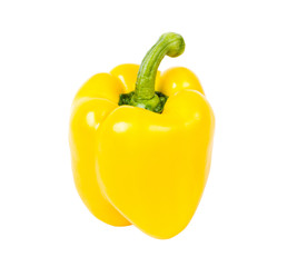 Fresh yellow pepper isolated on white background