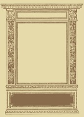 Vintage paper and a beautiful frame