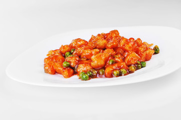 chicken with red sauce