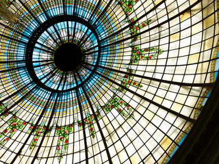Dome of the Palace Hotel in Madrid, Spain