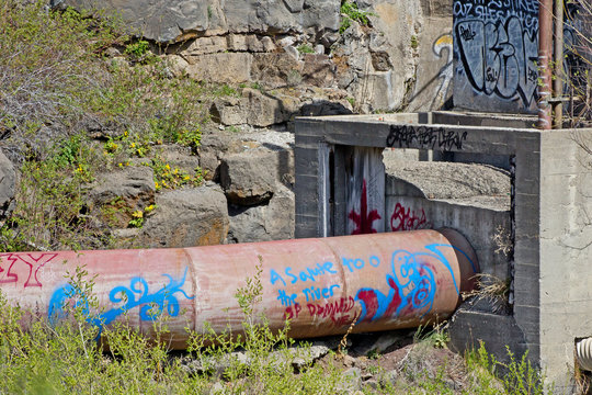Urban Graffiti At Dam