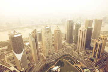 Fototapeta na wymiar przegląd nowoczesny budynek Szanghaju