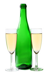 Champagne and wine glasses