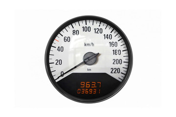 Black sport speedometer