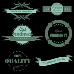 Set of retro text frames