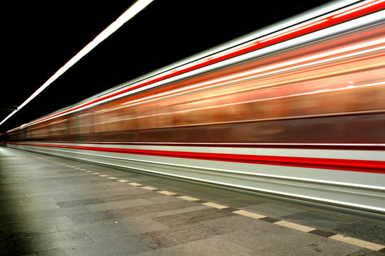 subway background from the Prague