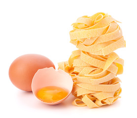 Italian egg pasta fettuccine nest