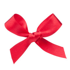 Festive  red gift  bow