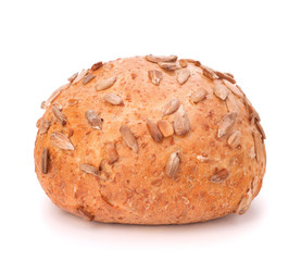 Round sandwich bun with sunflower seeds