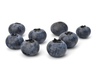 Bilberries or whortleberries cutout