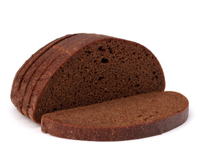 rye bread isolated on white background