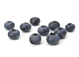 Bilberries or whortleberries cutout