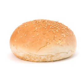 Round sandwich bun with sesame seeds